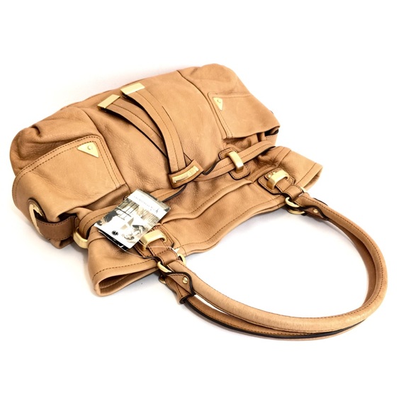 NWTs B. Makowsky Medium Peanut Nubuck Leather Tote - Picture 8 of 16